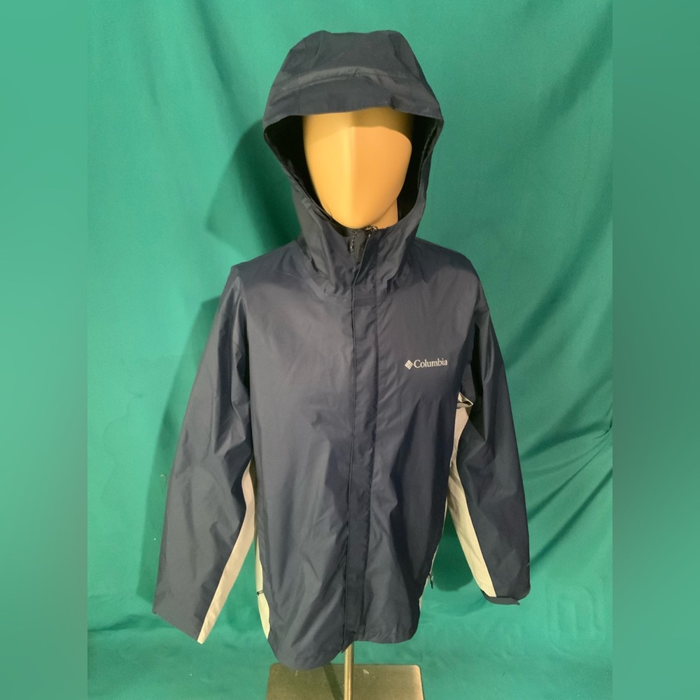 Columbia Men’s Timber Pointe II Navy and Light Gray Hooded Performance Jacket